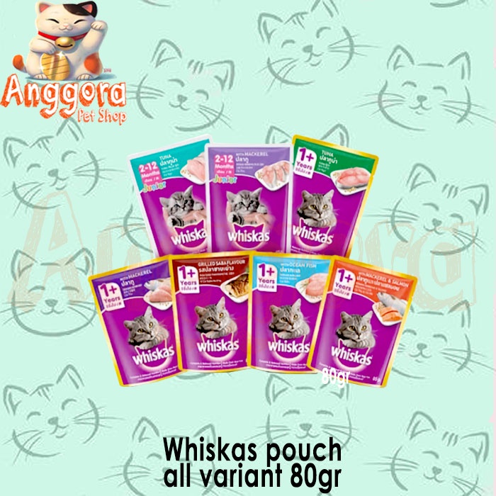 Jual Promo Makanan Basah Ringan Murah untuk Kucing WHISKAS Pouch 80gr untuk Dewasa dan Kitten