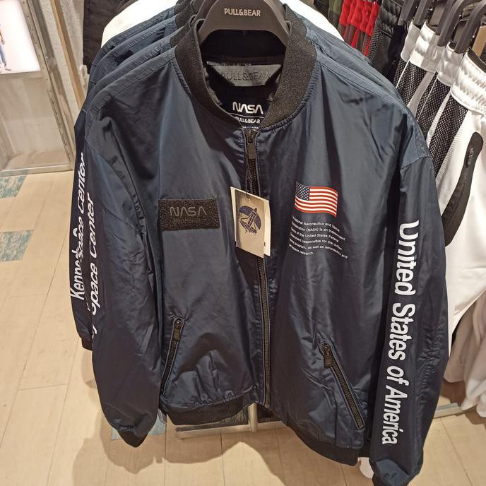 Jaket Bomber Pull And Bear Nasa Original Store Jaket Pria Tokoserba78