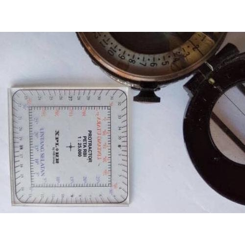 Jual Protaktor Protractor Protektor Geografis Peta RBI bakosurtanal ...