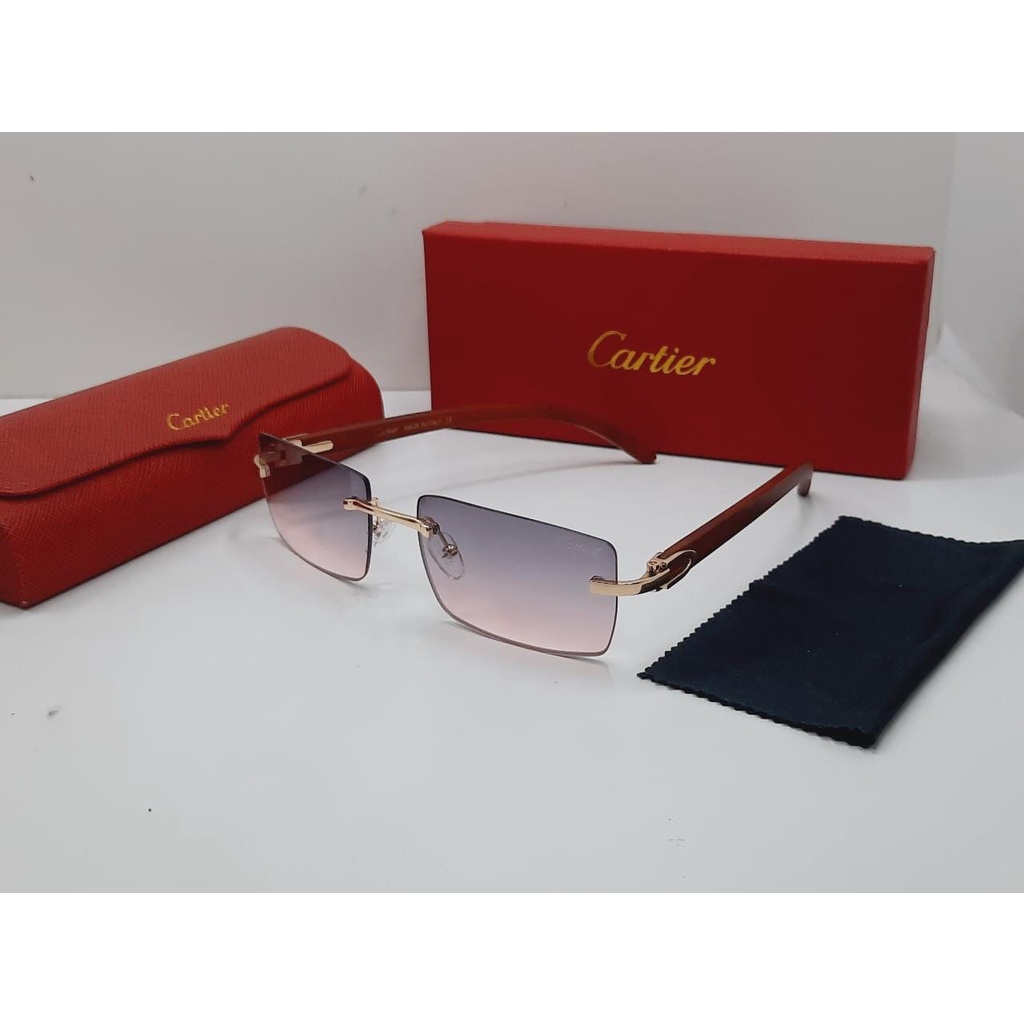 Jual new kacamata sunglasses pria Cartier 3524012 Size 56 20 140