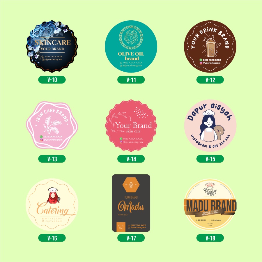 Jual Print Sticker Label Produk Cetak Stiker Lebel Pruduct Kemasan Cup ...