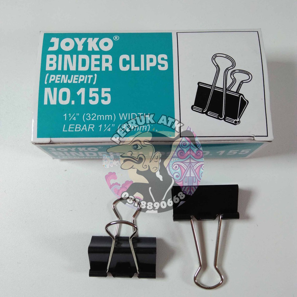 Jual [pak Kecil] Binder Clip Klip Penjepit Kertas Joyko No 155 12