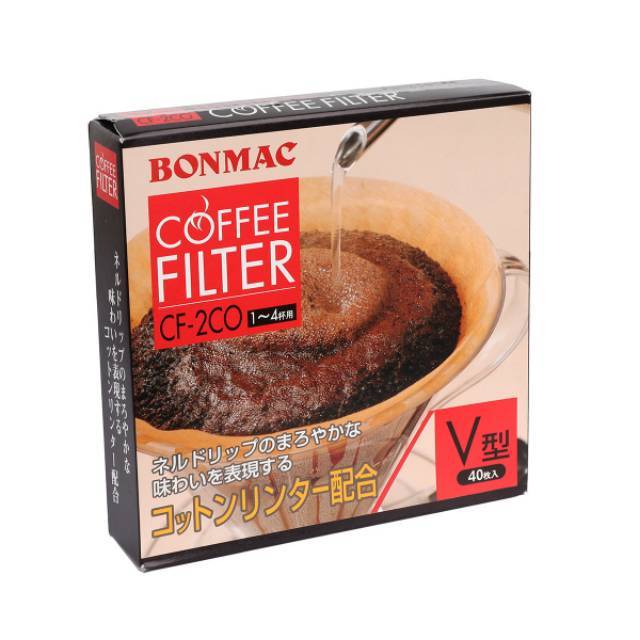 Jual Bonmac CF2CO coffee filter V6002 Kertas saringan kopi 40P made