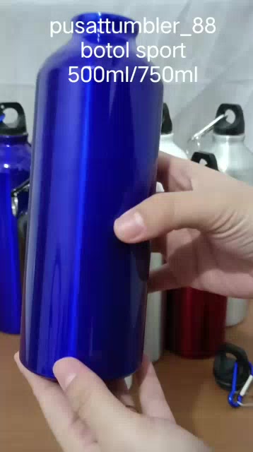 Jual BOTOL SPORT 750ml BOTOL MINUM CARABINER POLOS - pusattumbler_88 ...