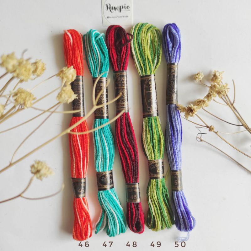 Jual [ROSE] Benang Sulam Embroidery Rose Gradasi/Sembur/Obar-abir ...
