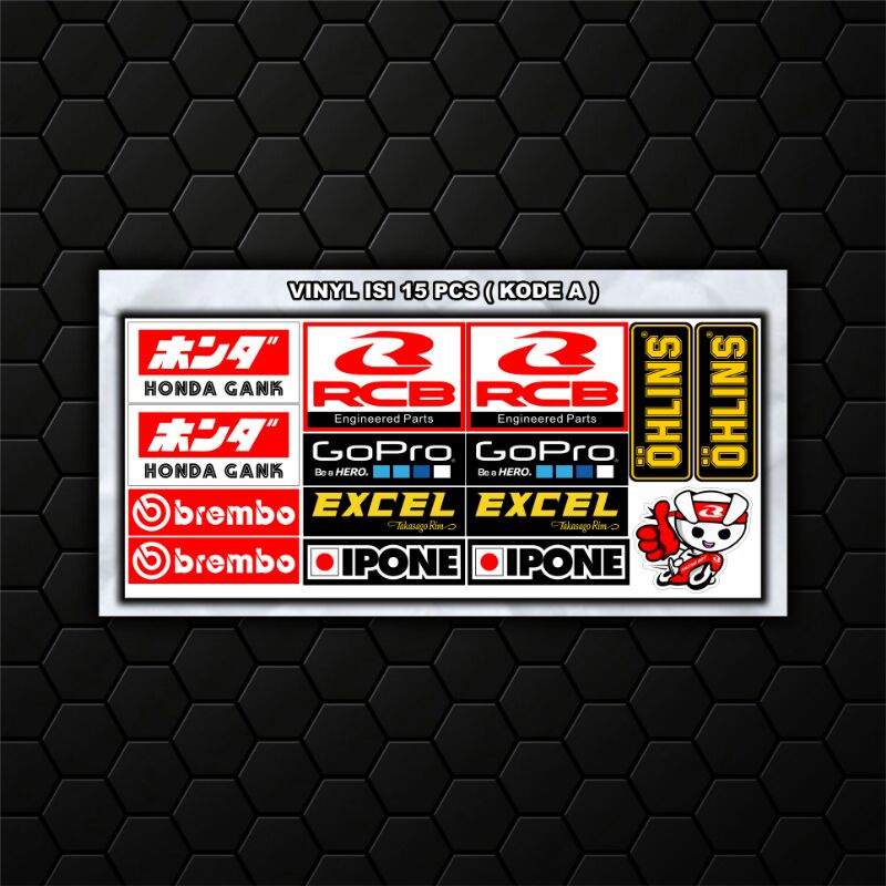 Jual Stiker Racing Pack Sticker Racing Hologram Stiker Sponsor Stiker ...