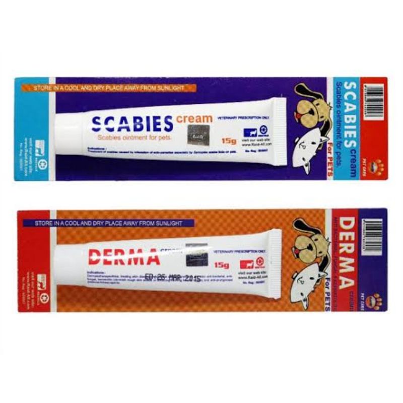 Jual Scabies Dan Derma Cream Untuk Kucing Dan Anjing 15gr | Shopee ...