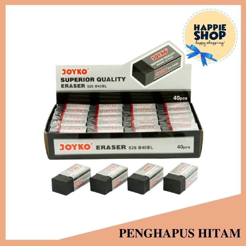 Jual Penghapus Pensil Joyko 526 B40bl Hitam Rubber Eraser Stip Kecil