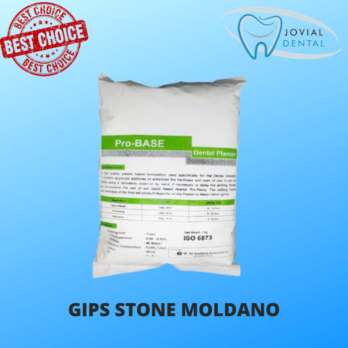 Jual DENTAL GIPS STONE MOLDANO PROBASE BAHAN CETAK GIGI | Shopee Indonesia