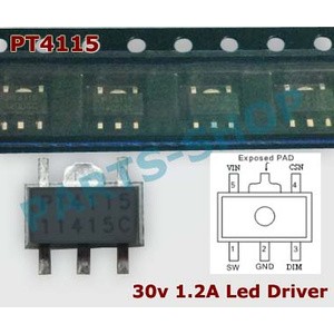Jual PT4115 1200mA 30v DC Step Down constant current led driver SOT-89 ...