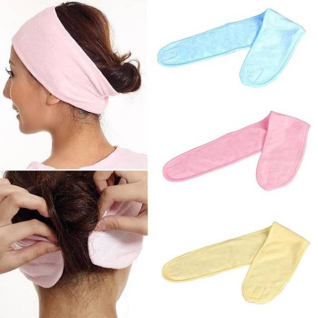 Jual Bando Mandi Handuk Ikat Kepala Headband Bandana Masker Facial