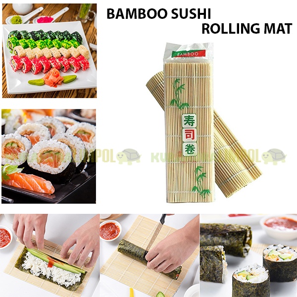 Jual Tikar Bambu Penggulung Sushi Roller Kimbab Alas Gulung Sushi