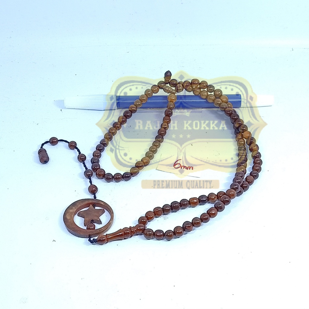 Jual TASBIH 99 koka ASLI BULAN BINTANG 6MM COKLAT kaukah koka kokkah ...