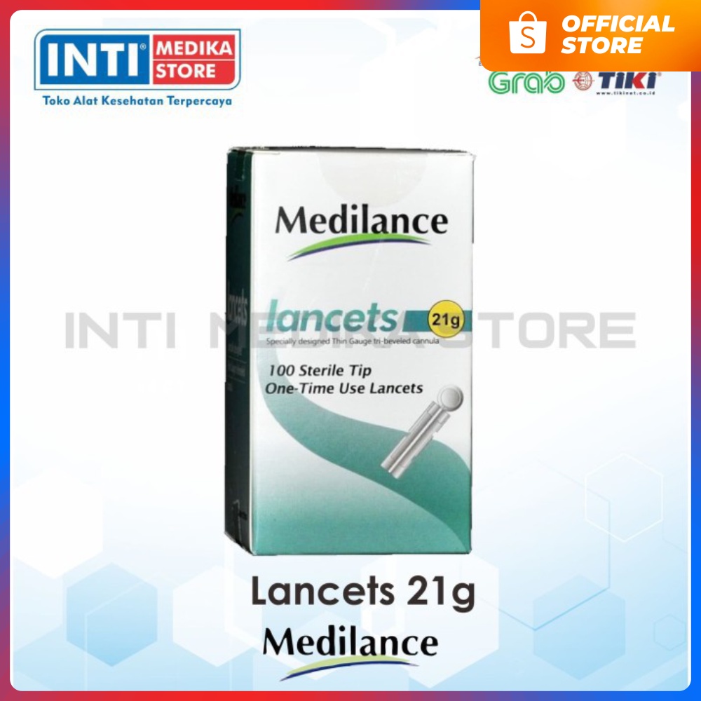 Jual MEDILANCE - Blood Lancet 21g | Jarum Bekam isi 100 | Shopee Indonesia