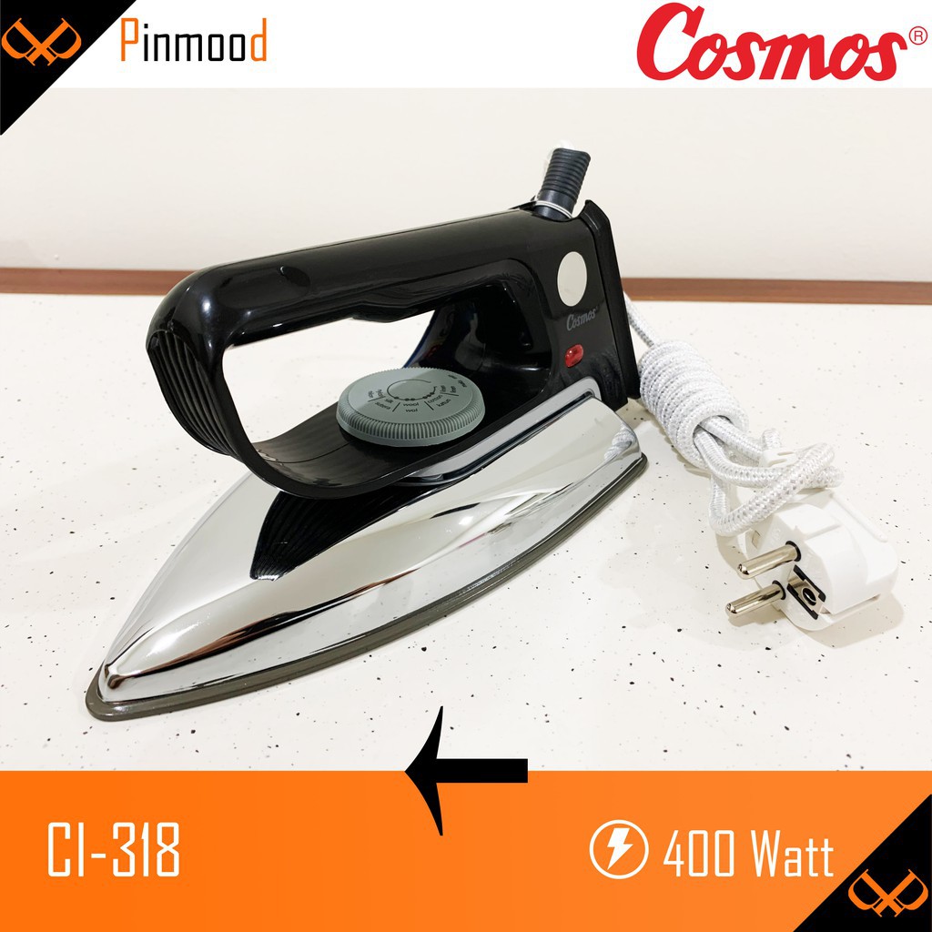 Jual Cosmos Setrika Listrik Stainless Ci Hitam Original Shopee