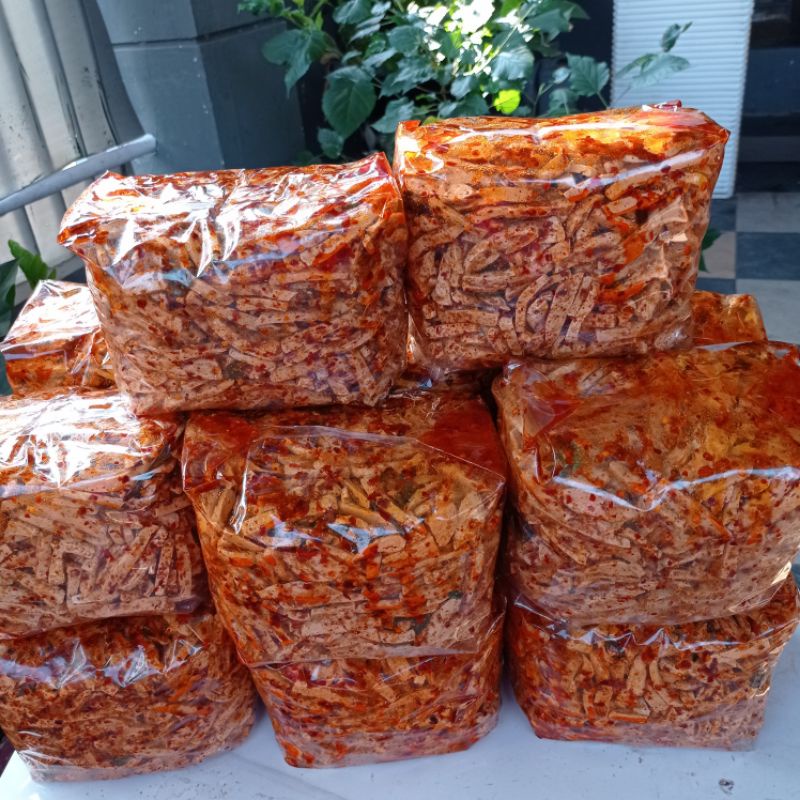 Jual Basreng Pedas Jeruk 1 Kilo Basreng Daun Jeruk Basreng Pedas