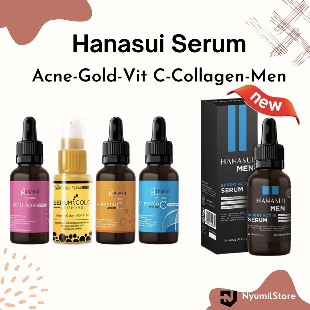 Jual Hanasui Serum Whitening Gold - Anti Acne - Serum Vitamin C Dan ...