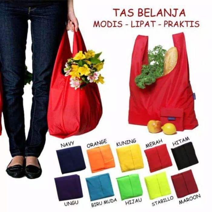 Jual Shopping Bag Tas Belanja Lipat Baggu Bagcu Kantong Belanja Modis Shopee Indonesia