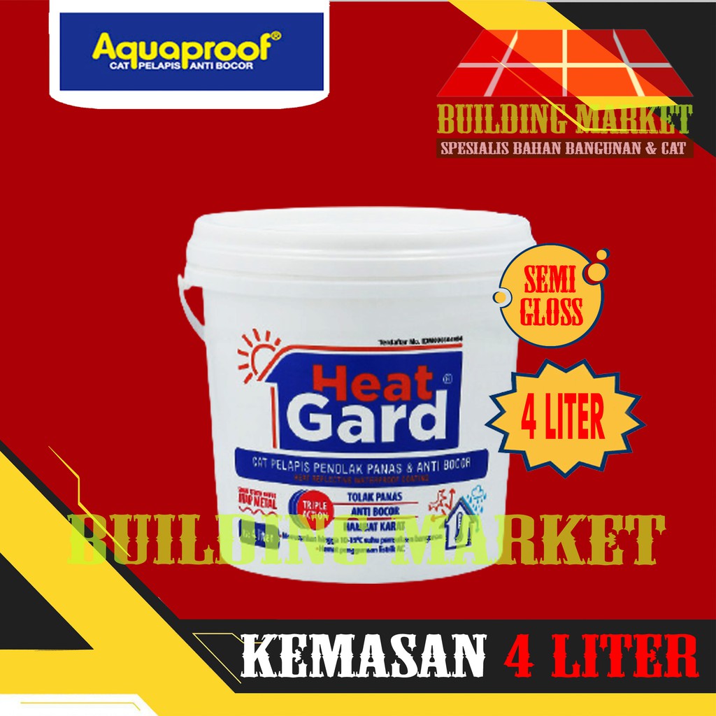 Jual Heat Gard Anti Panas Cat Tembok Waterproofing Heatgard 4 Liter Shopee Indonesia 0320