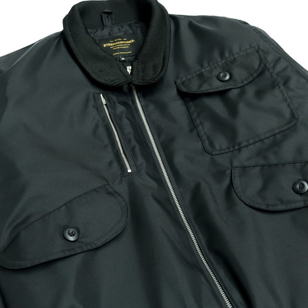 Jual ETERNALWORKS - Bomber Jacket Roster Black | Shopee Indonesia