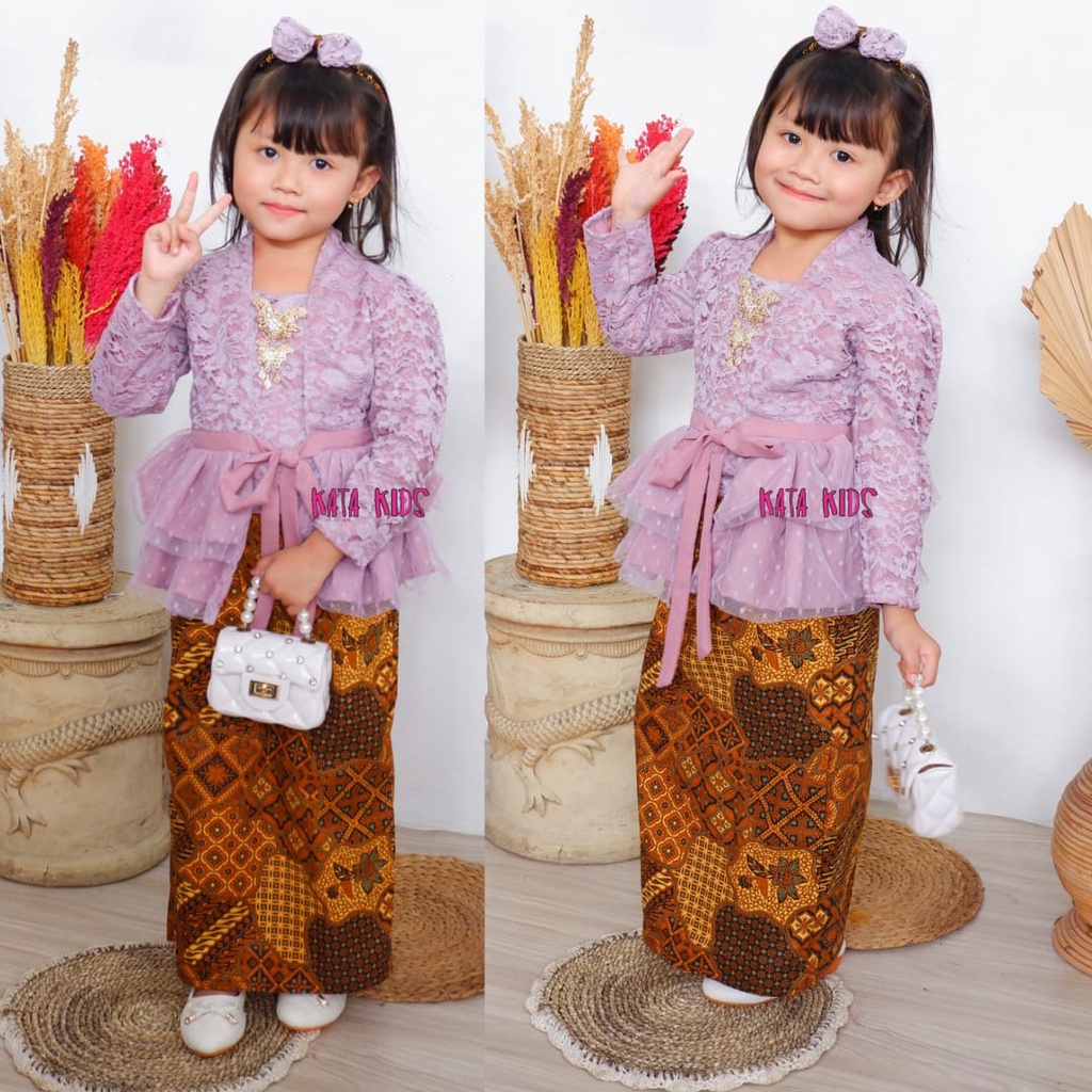 Jual Kebaya Anak Maheswari Lengan Panjang   Kebaya Muslim Anak 