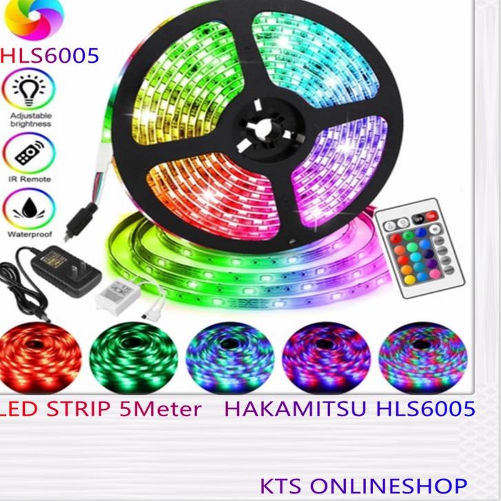 Jual lampu led strip RGB/lampu hias RGB 5Meter Merek Hakamitsu
