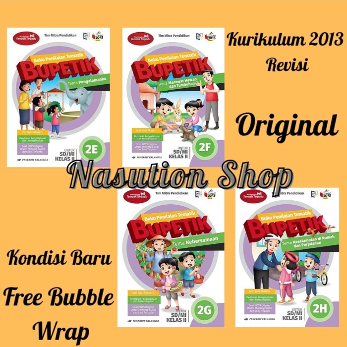 Jual Buku Bupetik Kelas 2 SD 2E 2F 2G 2H K13 Revisi Erlangga - BUPETIK ...