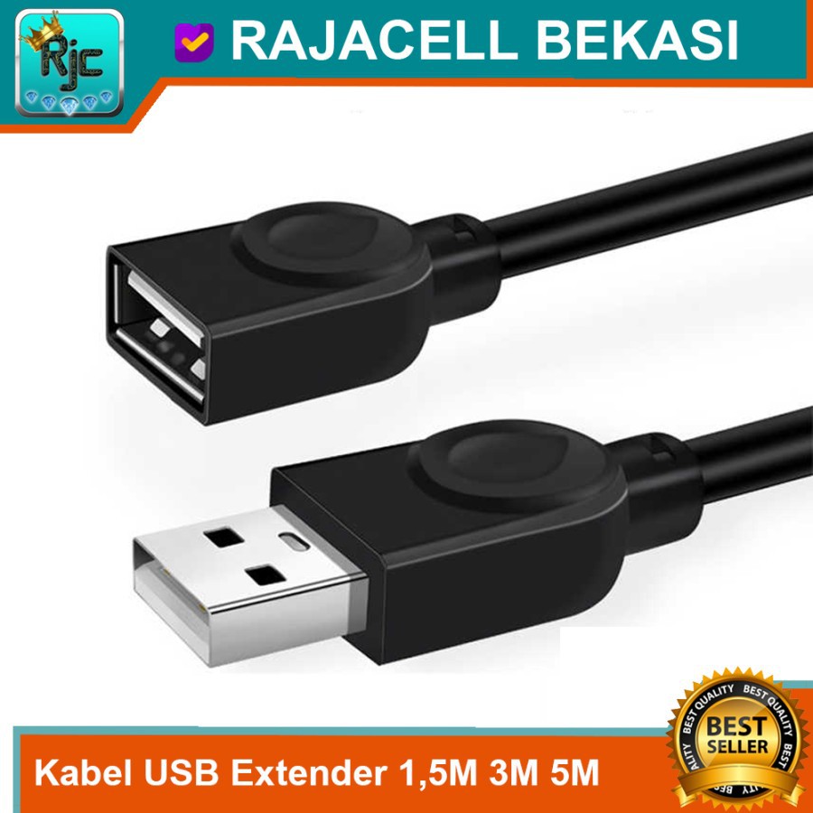 Jual Kabel Usb Extender Extension Perpanjangan Usb 1 5m 3m 5m Male Female Shopee Indonesia