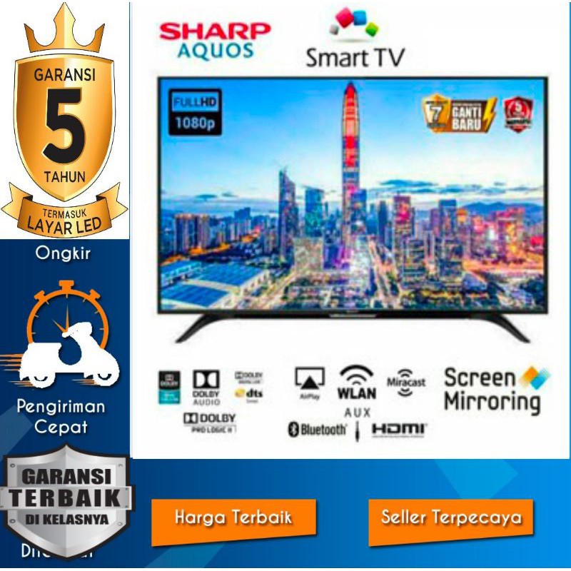 Jual LED TV SHARP 50 Inch 2TC50AE1i Easy Smart Tv Garansi Resmi 5
