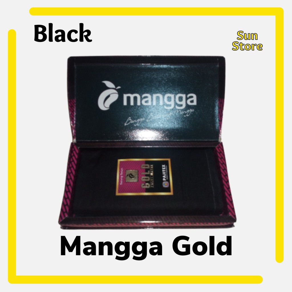 Jual Sarung Tenun Mangga Gold Polos Warna Black Original Premium ...