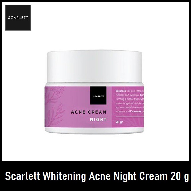 Jual Scarlett Whitening Day And Night Cream Acne Brightly Ever After Krim Siang Malam 20 G 3144