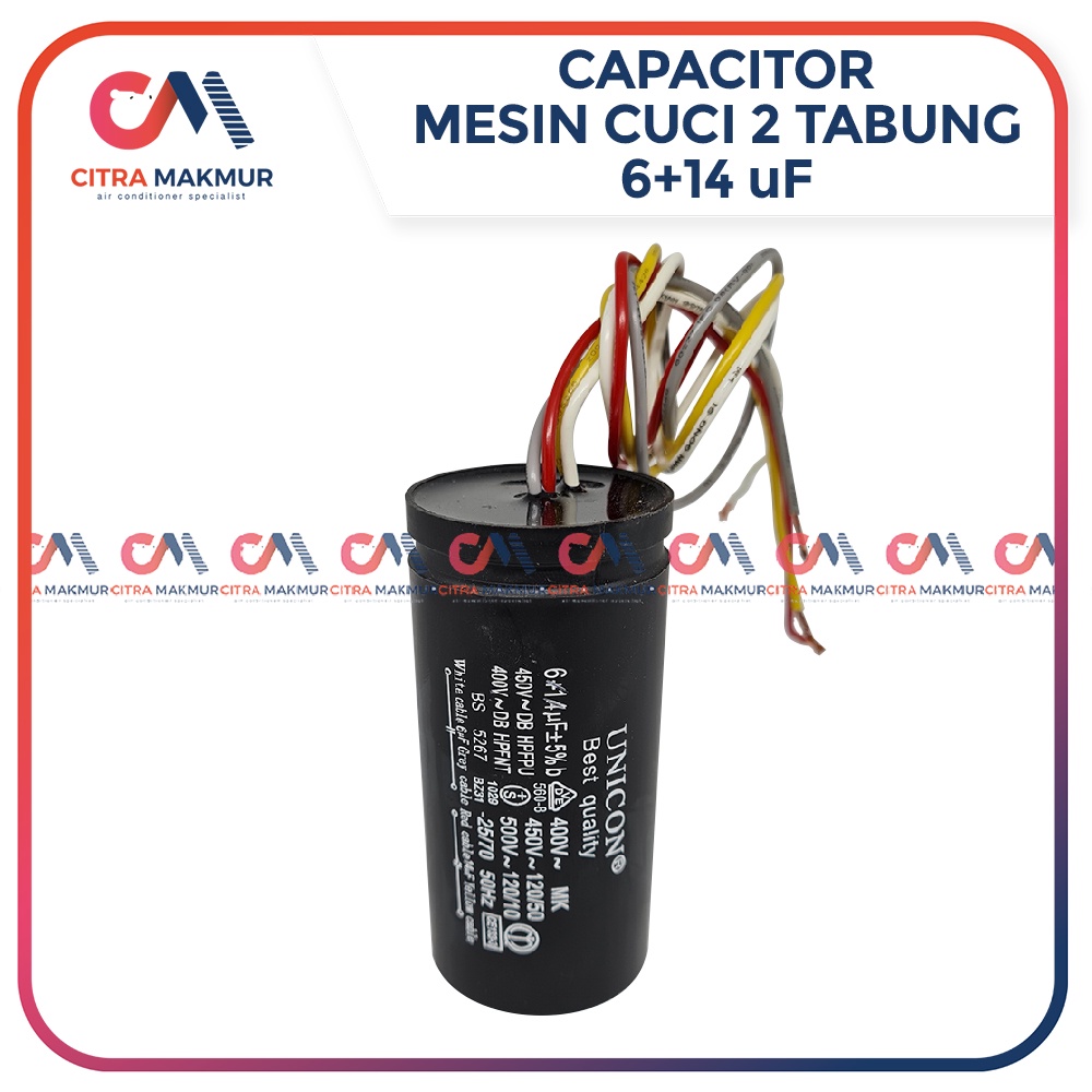 Jual Kapasitor Mesin Cuci 6 uF dan 14 uF Washing Machine Capasitor 4 ...