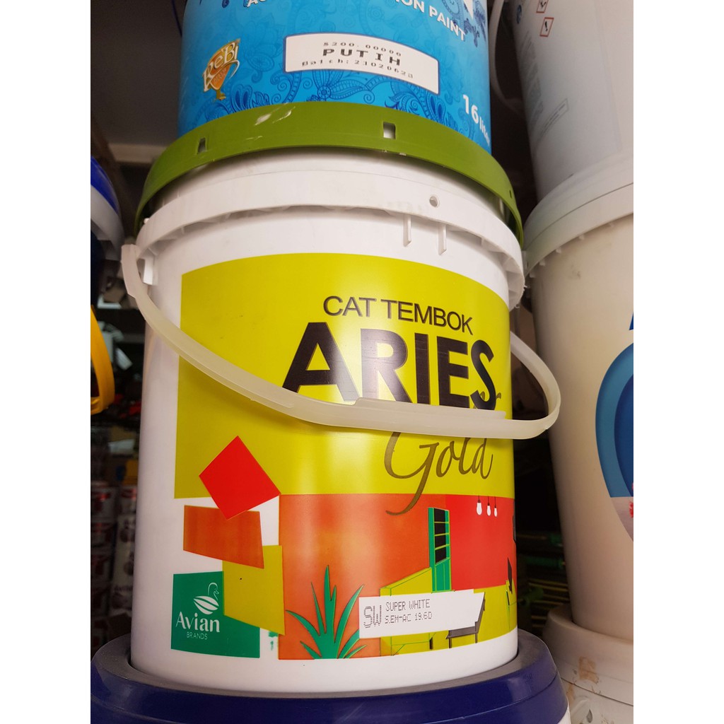 Jual Cat Tembok Aries Gold 18kg/ Cat Dinding Aries Gold Pail Pel 18 kg