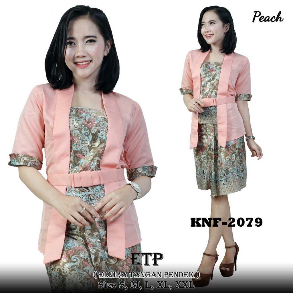 Jual Setelan Kebaya Modern Kutubaru Set Kebaya Wisuda Elnira Tangan