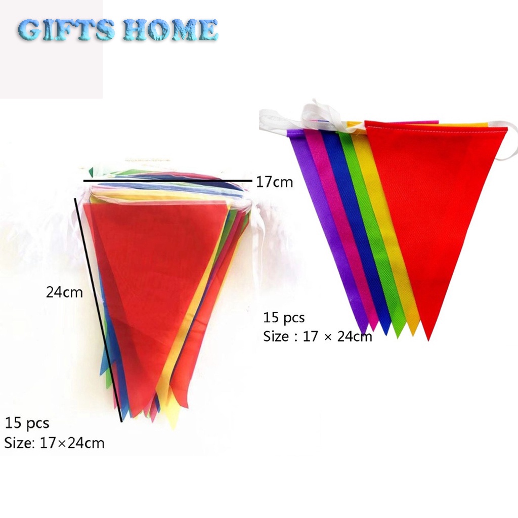 Jual Bendera Karnaval Warna Warni Bunting Flag Warna Warn Bendera Segitiga Festival Shopee 0226