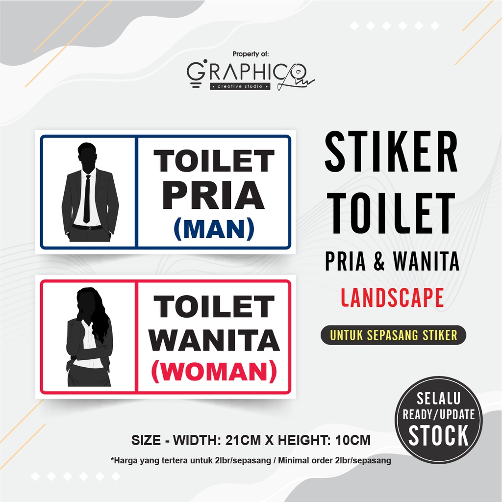 Jual Stiker Toilet Pria Wanita Sepasang X Cm Shopee Indonesia