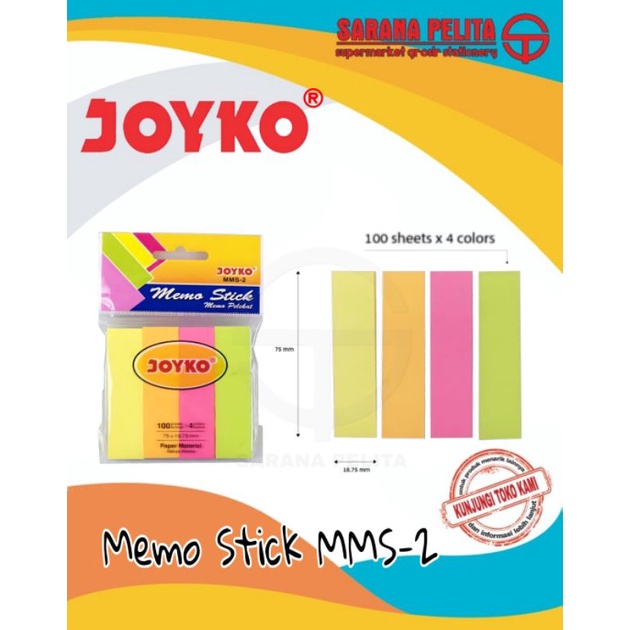 Jual Memo Stick Sticky Note Kertas Memo Memo Tempel Mms Kertas Pcs Shopee Indonesia