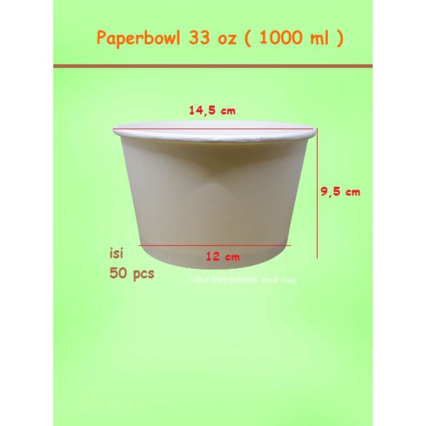 Jual Paperbowl Mangkok Kertas Oz Ml Polos Isi Pcs Shopee Indonesia