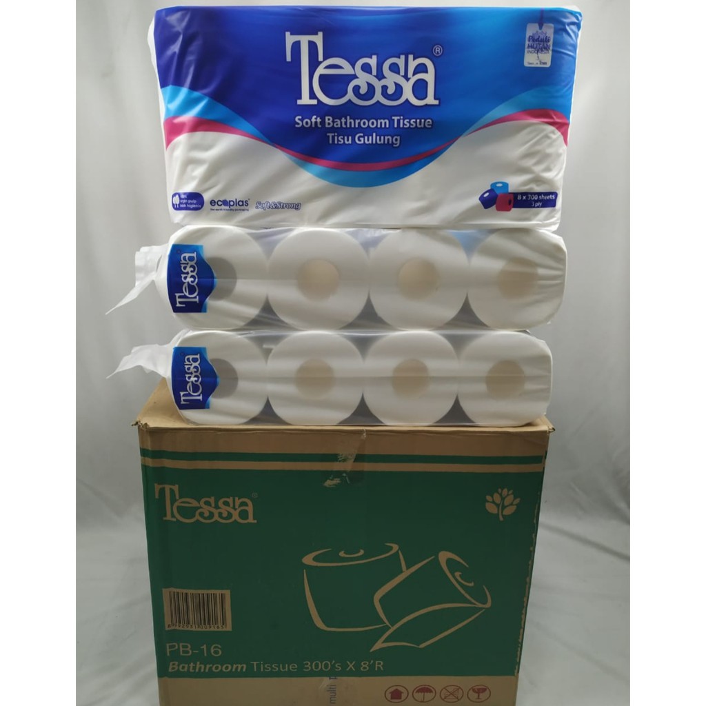 Jual Tissue Tessa 8 Roll rol soft Tisu Toilet gulung Premium 2 ply ...