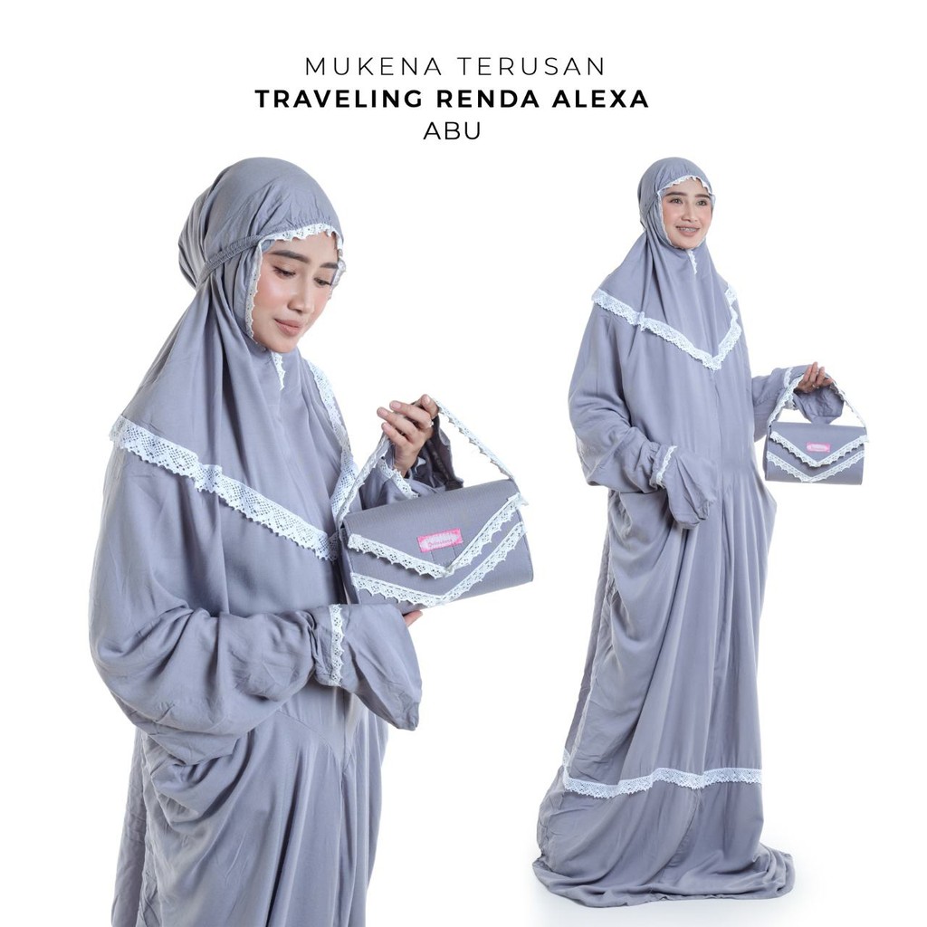 Jual Mukena Terusan Traveling Renda Alexa Shopee Indonesia