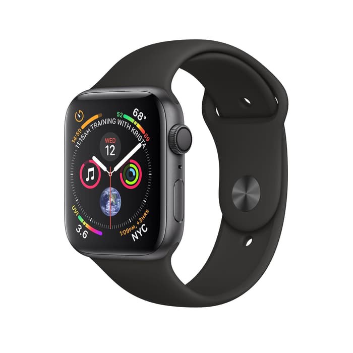 Jual Apple Watch Series 4 GPS 44mm Space Gray Aluminum Black Sport Band Shopee Indonesia