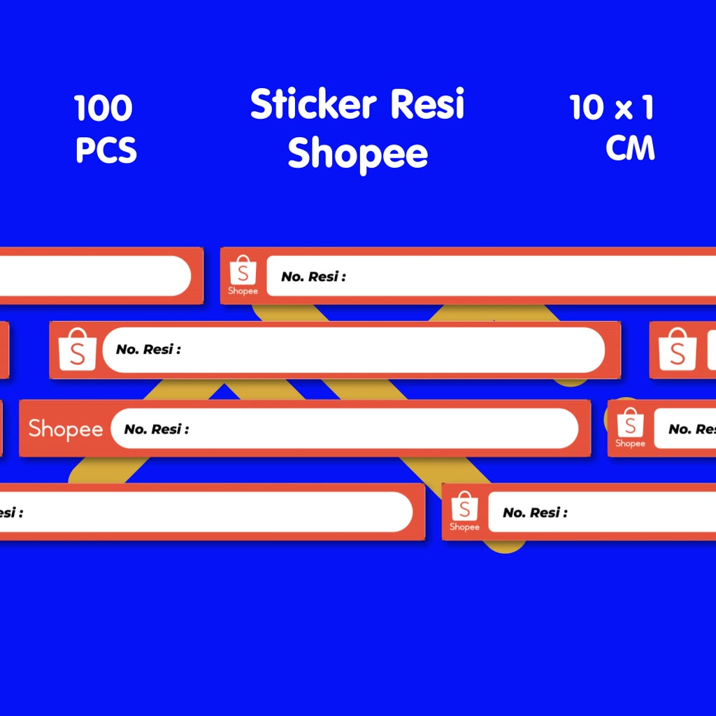 Jual [100 PCS] Sticker Resi / Sticker HVS 10 x1 CM | Shopee Indonesia