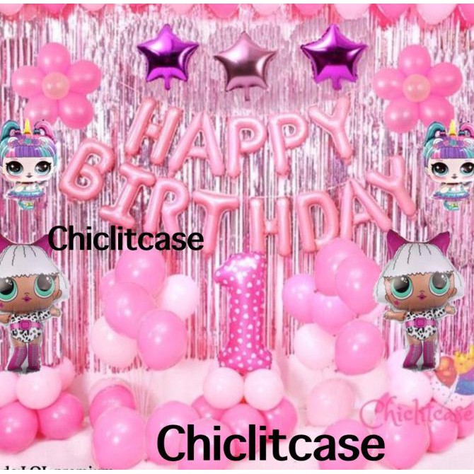 Jual Paket set balon ulang tahun LOL surprise doll birthday karakter