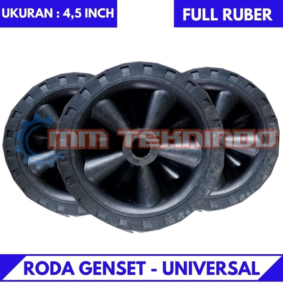 Jual RODA GENSET - SMALL - 4.5 INCH - RUBBER - UNIVERSAL | Shopee Indonesia