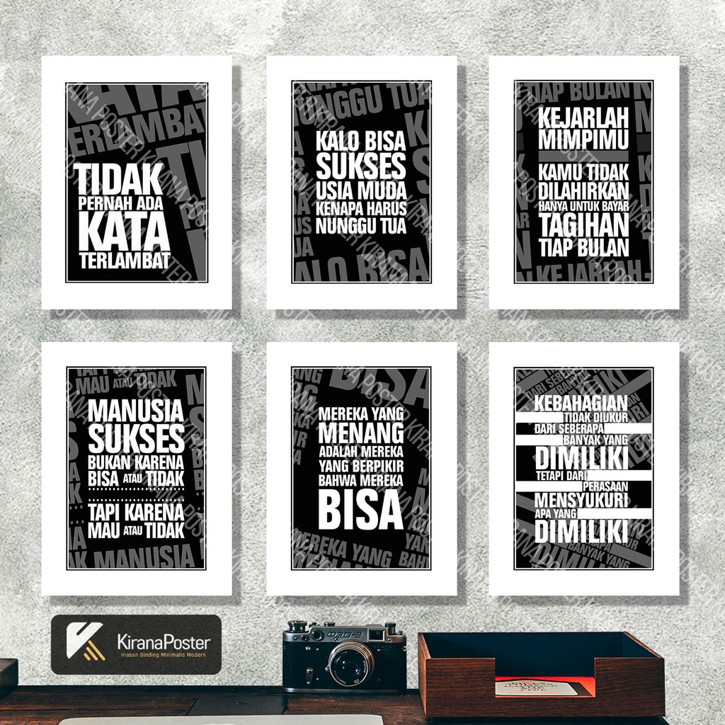 Jual Poster Motivasi Hiasan Dinding Wall Decor Dekorasi Dinding 1419e