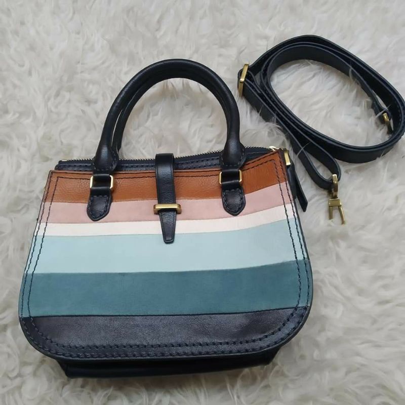 Fossil ryder 2024 satchel patchwork