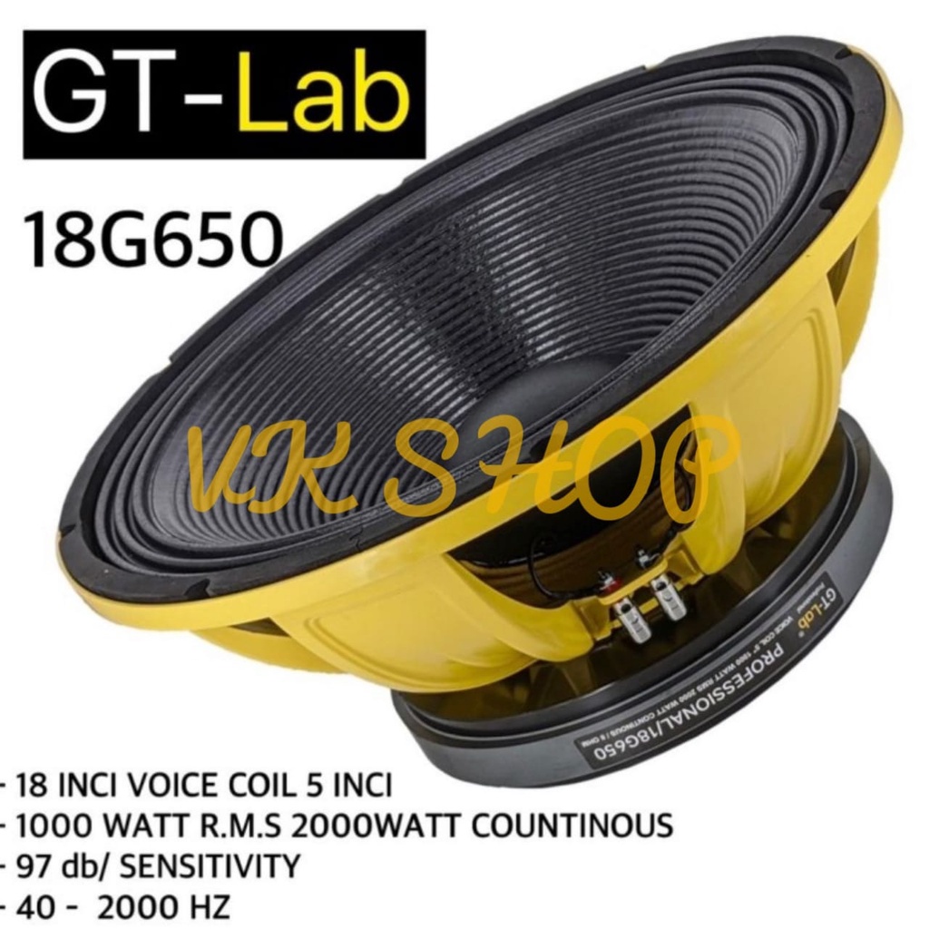 Jual SPEAKER KOMPONEN RDW GT LAB 18 G 650 / GT LAB 18G650 ORIGINAL 18 ...