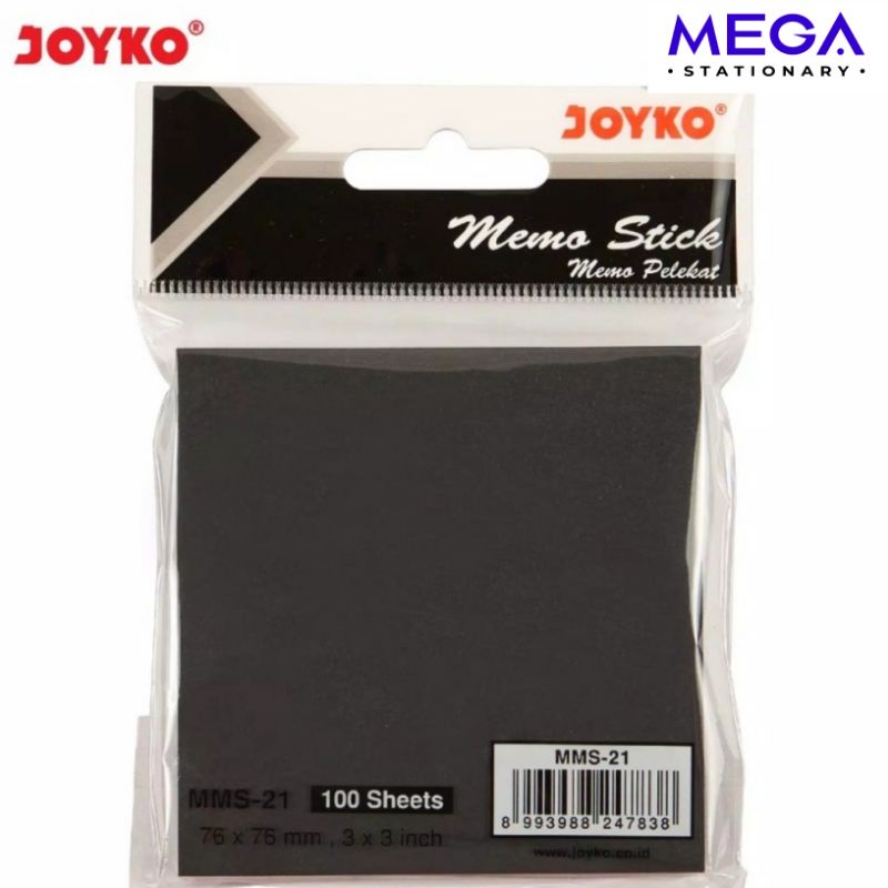 Jual Memo Stick / Sticky Note HITAM / Kertas Memo Tempel Joyko MMS-21 ...