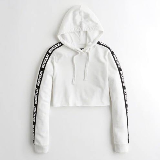 Hollister cut shop off crop hoodie