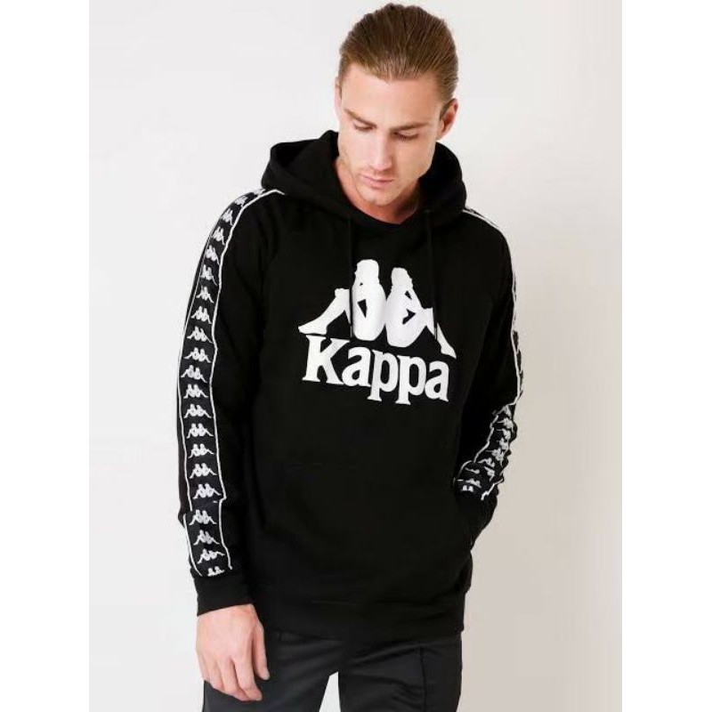 HOODIE KAPPA TAPED HITAM PREMIUM ORIGINAL